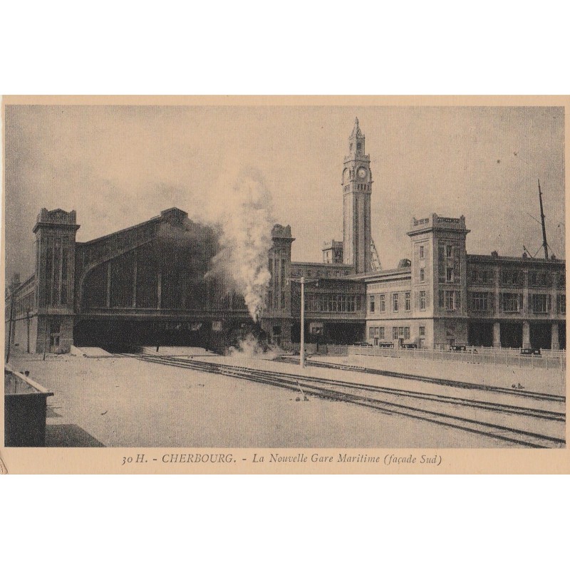 CHERBOURG  - LA NOUVELLE GARE MARITIME - FACADE SUD - CARTE NON CIRCULEE.