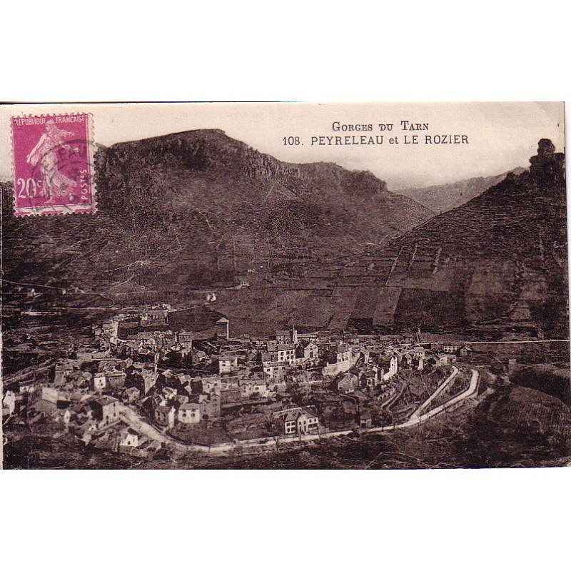 PEYRELEAU - ET LE ROZIER -  CARTE POSTALE DATEE DE 1934.