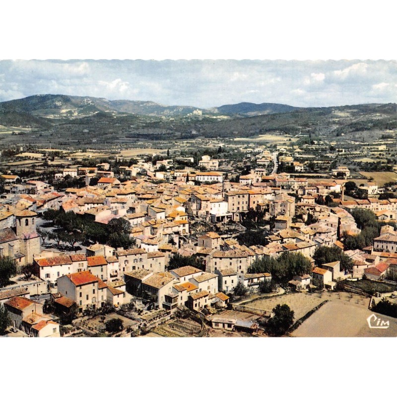 CAROMB - VUE GENERALE AERIENNE - AU FOND LE BARROUX - CARTE NON CIRCULEE.