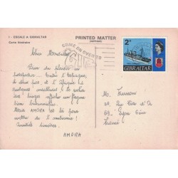 GIBRALTAR - PERIPLE AMORA 1968-69 -  MOUTARDE - AMORA - ESCALE A GIBRALTAR - CARTE ITINERAIRE - COTE 60€.