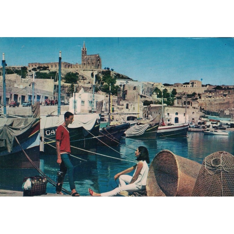 MALTE - PERIPLE AMORA 1968-69 -  MOUTARDE - AMORA - ESCALE A MALTE - COTE 30€.