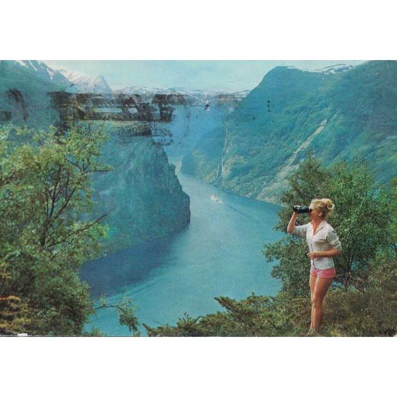 NORVEGE - PERIPLE AMORA 1967-68 -  MOUTARDE - AMORA - ESCALE EN NORVEGE - GEIRANGER FJORD - COTE 25€.