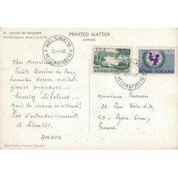 FINLANDE - PERIPLE AMORA 1967-68 -  MOUTARDE - AMORA - ESCALE EN FINLANDE - FAMILLE LAPONE DEVANT SA HUTTE - COTE 25€.