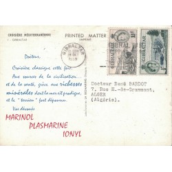 CROISIERE MEDITERRANEENNE - N°1 - GIBRALTAR - CARTE GEOGRAPHIQUE - PLASMARINE - IONYL - 1959-1960.