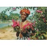 DU POLE NORD AU POLE SUD - N°5 - SIERRA LEONE - JEUNE FILLE AUX FLEURS - PLASMARINE - 1958-1959.