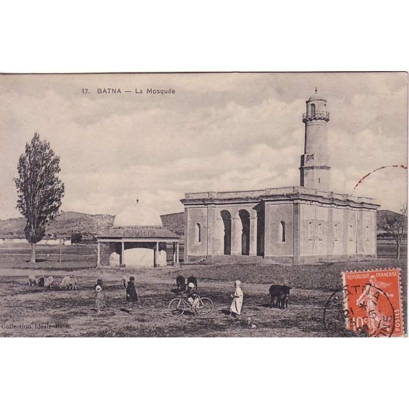 BATNA - LA MOSQUEE - CARTE DATEE DE 1909.