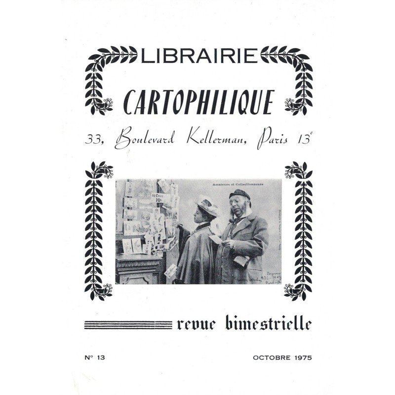 LIBRAIRIE CARTOPHILIQUE - N°13 - 1975.