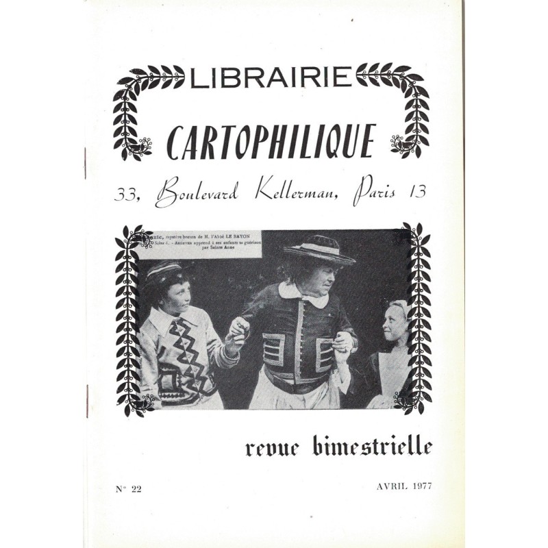 LIBRAIRIE CARTOPHILIQUE - N°22 - 1977.