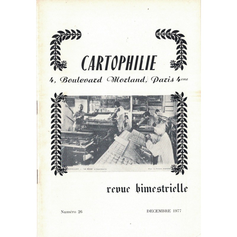 LIBRAIRIE CARTOPHILIQUE - N°26 - 1977.