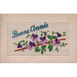 CARTE BRODEE - BONNE ANNEE...