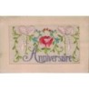 CARTE BRODEE - ANNIVERSAIRE - CARTE DATEE DE 1922.