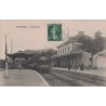 VEYNES - LA GARE - LOCOMOTIVE - ANIMATION - CARTE DATEE DE 1908.