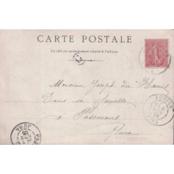 SALINS LES BAINS - LA GARE DE SALINS - CARTE DATEE DE 1903 - PEU COURANTE - VERSO CACHET VOITEUR ET BOITE RURALE G DE SALINS.