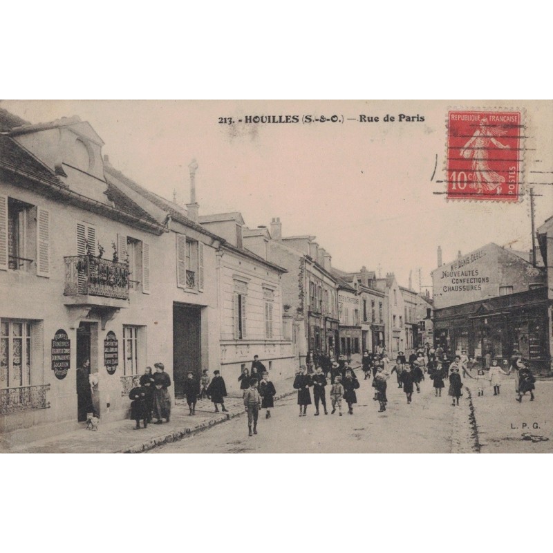 copy of CROISSY SUR SEINE - VUE PANORAMIQUE - CARTE DATEE DE 1910.