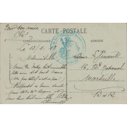 LA SAVONNIERES - RUE BASSE - CONVOI  DE VEHICULES MILITAIRES - ANIMATION SOLDAT - CARTE DATEE DE 1918 - VERSO CACHET HOPITAL.