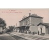 ARPAJON - GARE DU CHEMIN DE FER DE LA COMPAGNIE D'ORLEANS - ANIMATION - LOCOMAOTIVE - CARTE DATEE DE 1915.