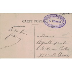 MEAUX - BEAUVAL - LE DIRIGEABLE VILLE DE NANCY - VERSO CACHET CALLET RESTAURANT DE BEAUVAL - CARTE DATEE DE 1909.
