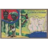 COTE D'IVOIRE - COLONIES FRANCAISES - CARTE GEOGRAPHIQUE - LION NOIR.