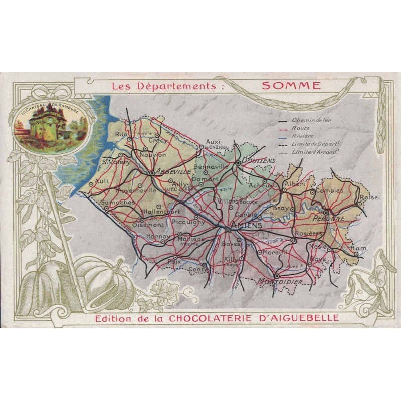 SOMME - CARTE GEOGRAPHIQUE - CHOCOLATERIE D'AIGUEBELLE.