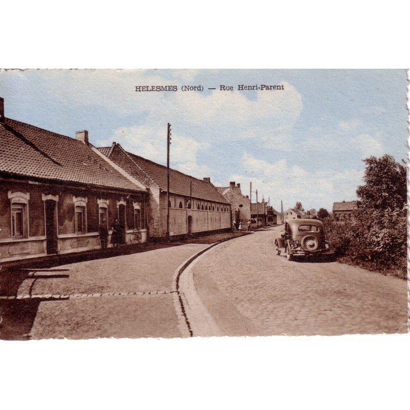 HELESMES - RUE HENRI OARENT - CARTE AVEC TEXTE.