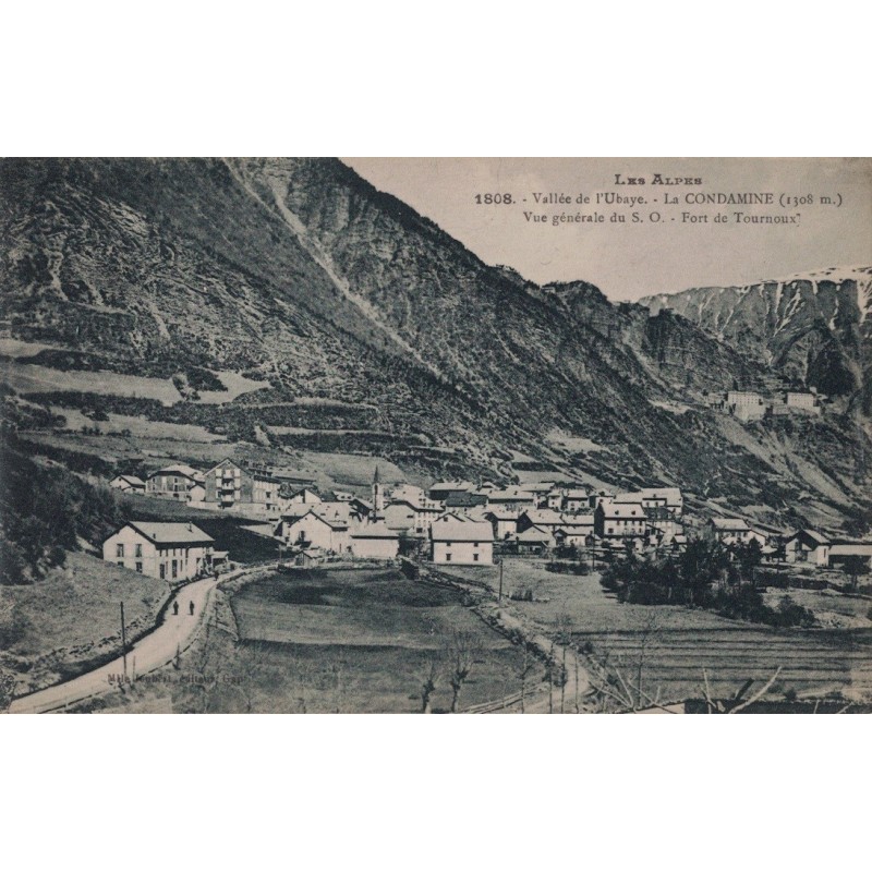 LA CONDAMINE - VUE GENERALE - FORT DE TOURNOUX - VALLEE DE L'UBAYE - CARTE NON CIRCULEE.