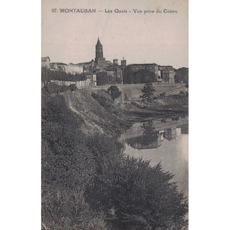 MONTAUBAN - LES QUAIS - VUE PRISE DU COURS - CARTE NEUVE.