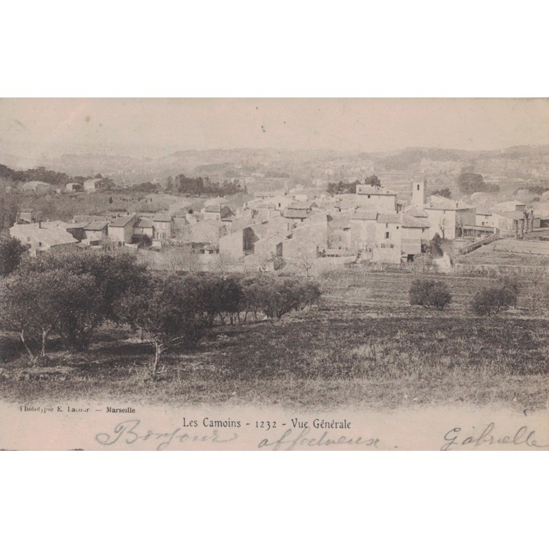 MARSEILLE - LES CAMOINS - VUE GENERALE - CARTE DATEE DE 1904.