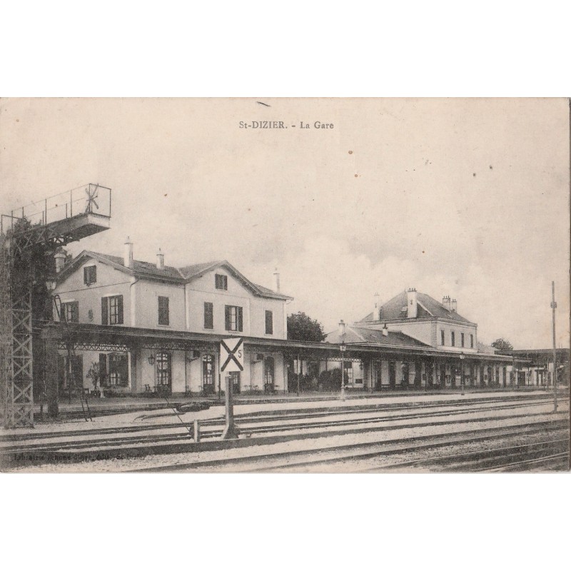 SAINT DIZIER - LA GARE -  CARTE DATEE DE 1918.