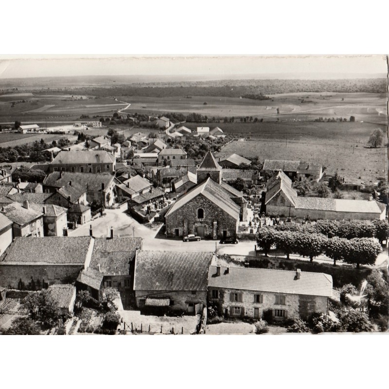 COLOMBEY LES DEUX EGLISES - VUE AVION - PLACE DE L'EGLISE - CARTE NON CIRCULEE.