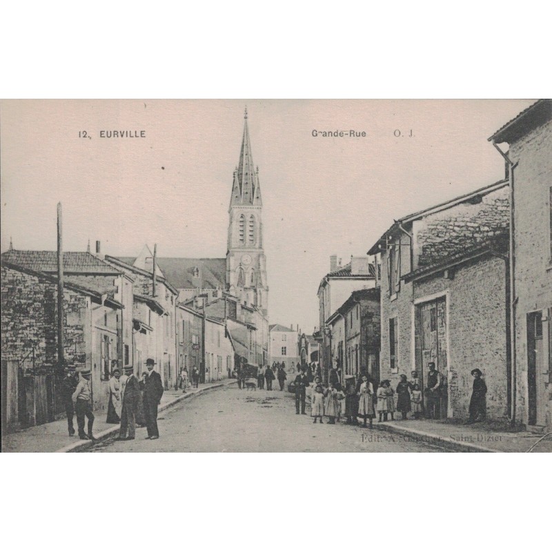 EURVILLE - GRANDE RUE - ANIMATION - ENFANTS  - CARTE NON CIRCULEE.
