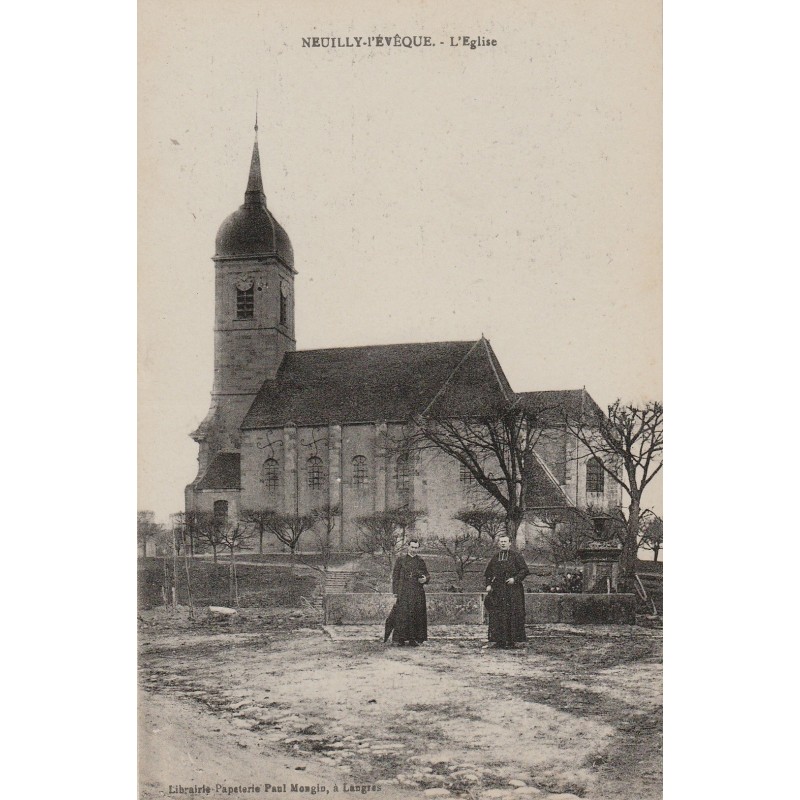 NEUILLY L'EVEQUE - L'EGLISE - ANIMATION - CARTE NON CIRCULEE.