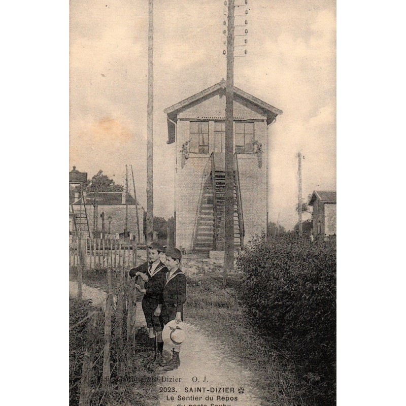 SAINT DIZIER - LE SENTIER DU REPOS - ANIMATION - ENFANTS - CARTE DATEE DE 1915.