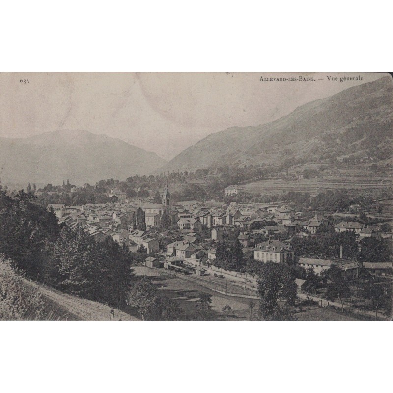 ALLEVARD LES BAINS - VUE GENERALE - CARTE DATEE DE 1908.