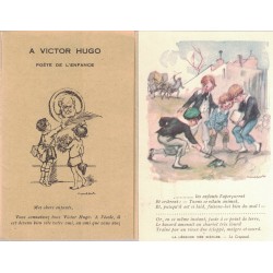 POULBOT - ILLUSTRATEUR - A VICTOR HUGO - 5 CARTES POSTALES NEUVES AVEC LA POCHETTE - PEU COURANT.