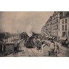 NANTES - LA QUAI DE LA FOSSE - STATION DE LA BOURSE - LOCOMOTIVE - ANIMATION - CARTE DATEE DE 1907.