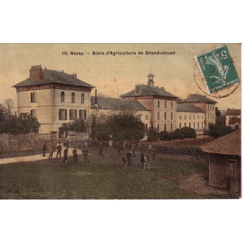 NOZAY - ECOLE D'AGRICULTURE DE GRAND JOUAN - ANIMATION - CARTE DATEE DE 1910.