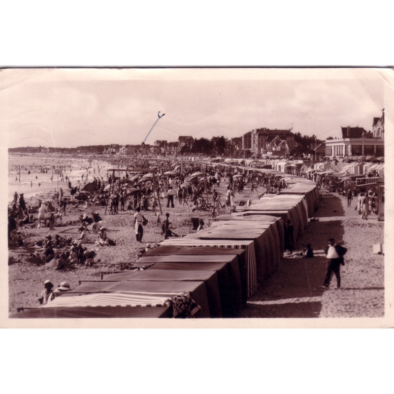 PORNICHET - VUE GENERALE DE LA PLAGE VERS LA BAULE - CARTE DATEE DE 1934.