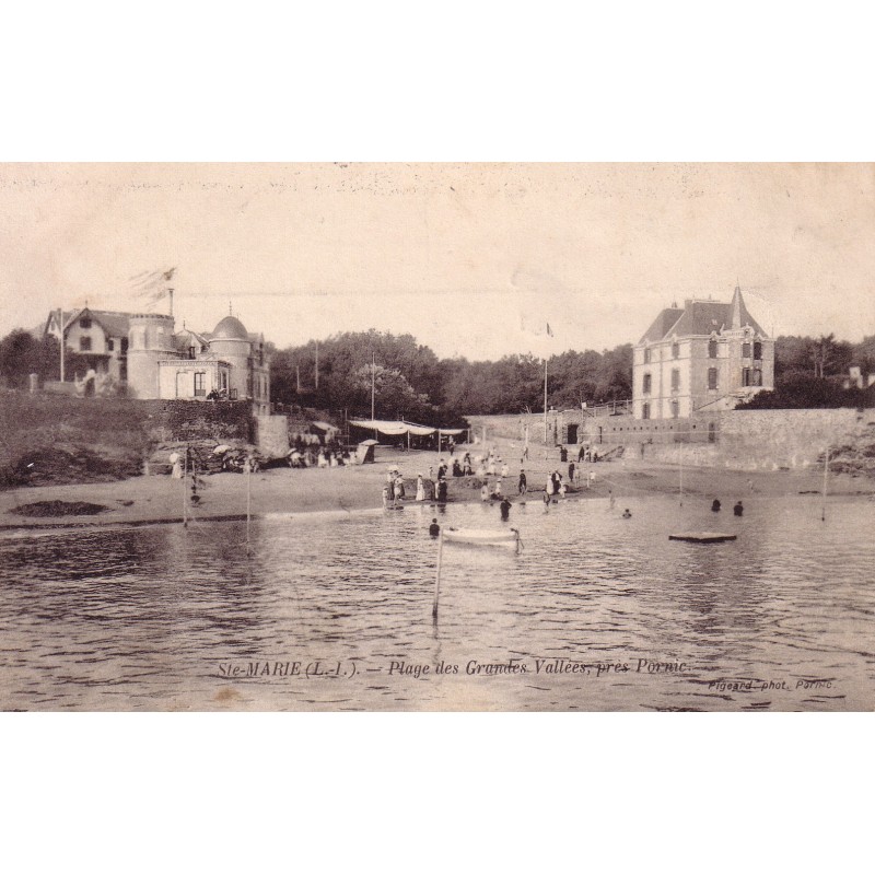 SAINTE MARIE - PLAGE DES GRANDES VALLEES PRES PORNIC - CARTE DATEE DE 1907.