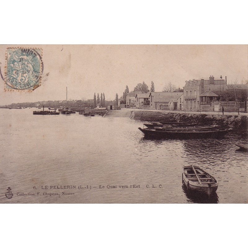 LE PELLERIN - LE QUAI VERS L'EST - CARTE DATEE DE 1905.