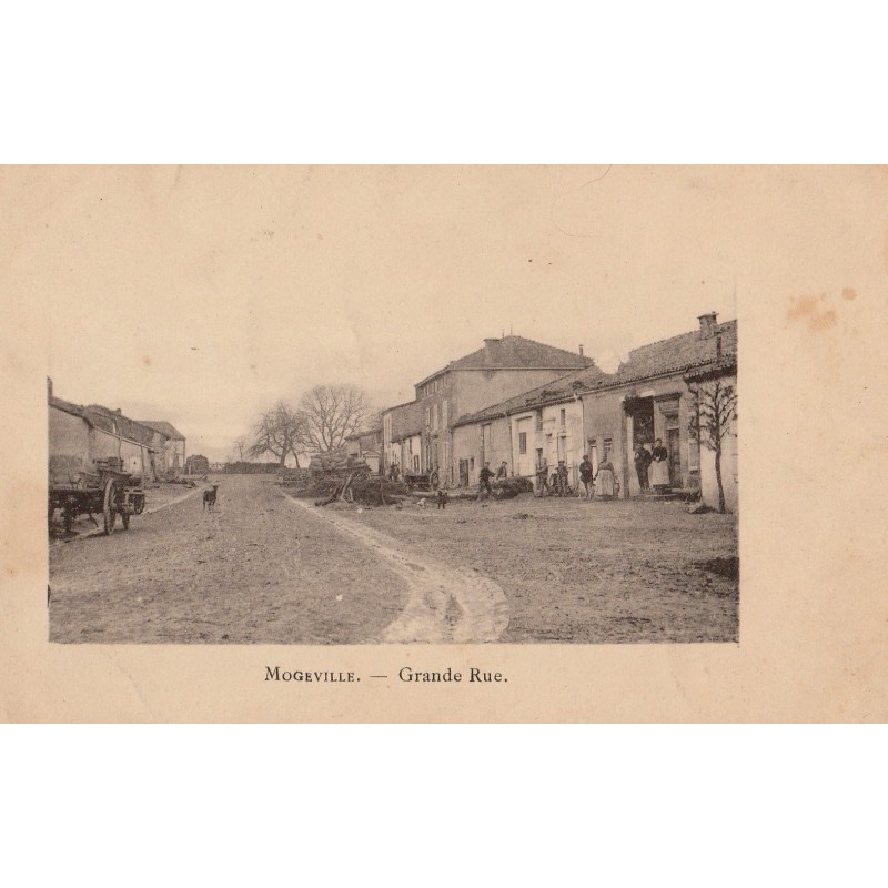 MOGEVILLE - LA GRANDE RUE - CARTE DATEE DE 1926 - PEU COURANTE.