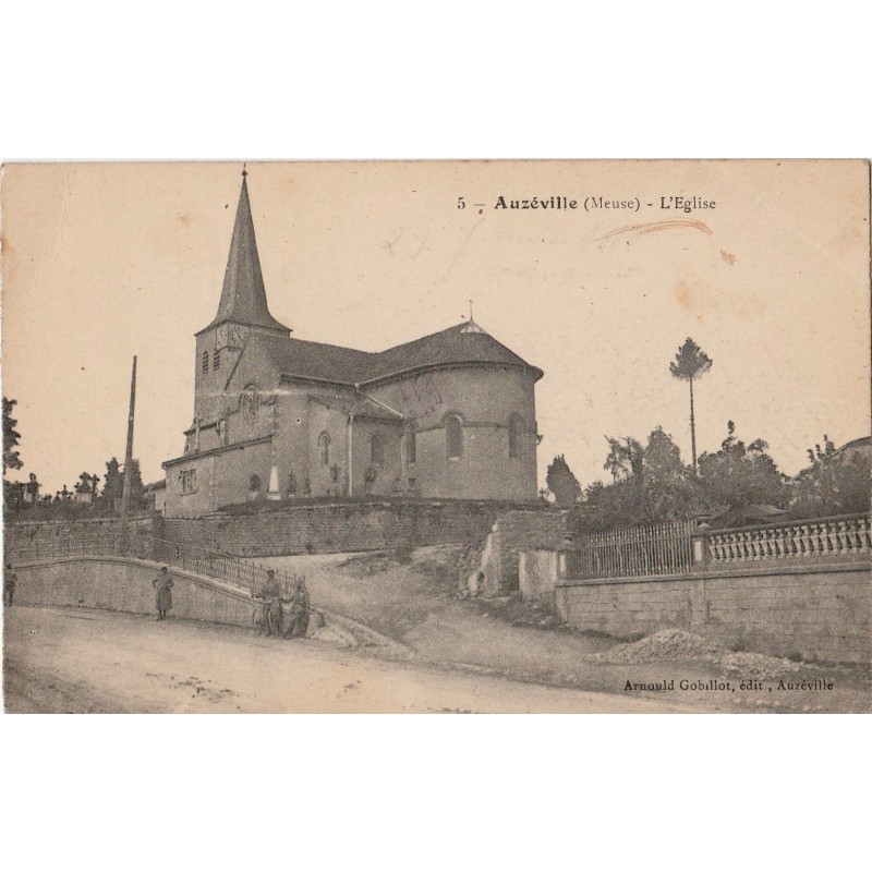 AUZEVILLE - L'EGLISE - CARTE AVEC TEXTE.