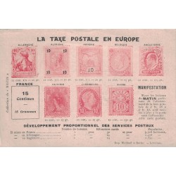 LA TAXE POSTALE EN EUROPE...