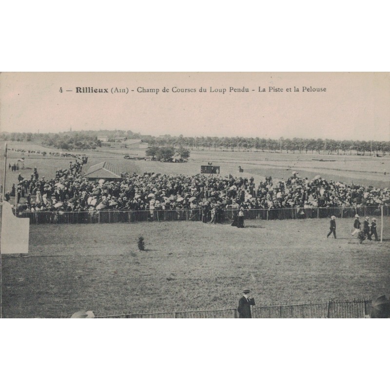 RILLIEUX - CHAMP DE COURSES DU LOUP PENDU - LA PISTE ET LA PELOUSE - CARTE NON CIRCULEE.