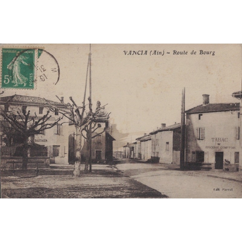 VANCIA - ROUTE DE BOURG - CARTE DATEE DE 1916.