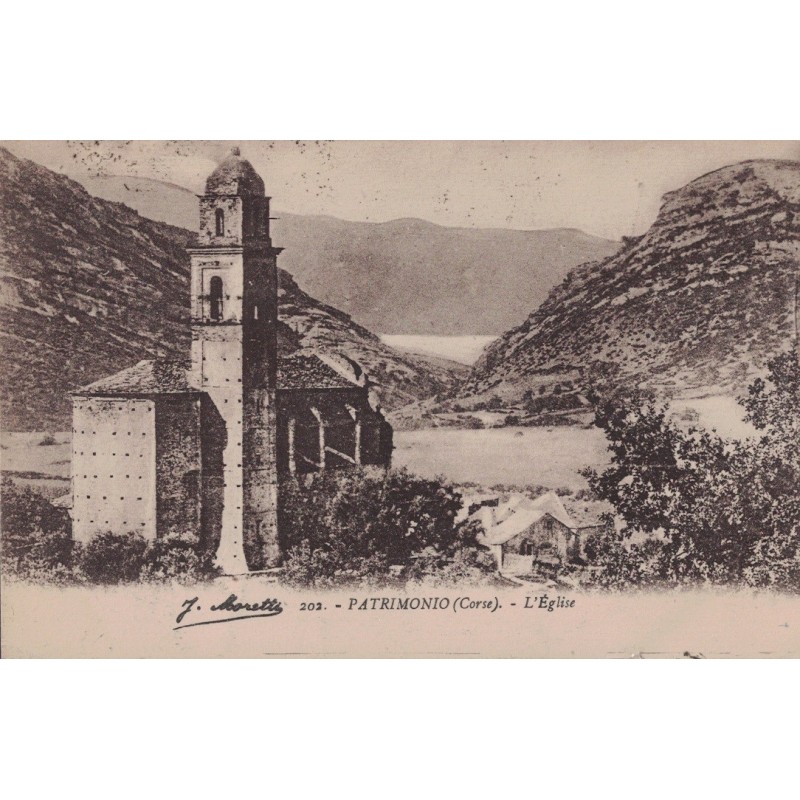 PATRIMONIO - L'EGLISE - CARTE DATEE DE 1924 ET TAXEE.