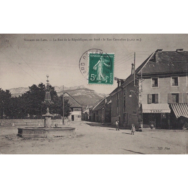 VILLARD DE LANS - LA RUE DE LA REPUBLIQUE - CARTE DATEE DE 1907.