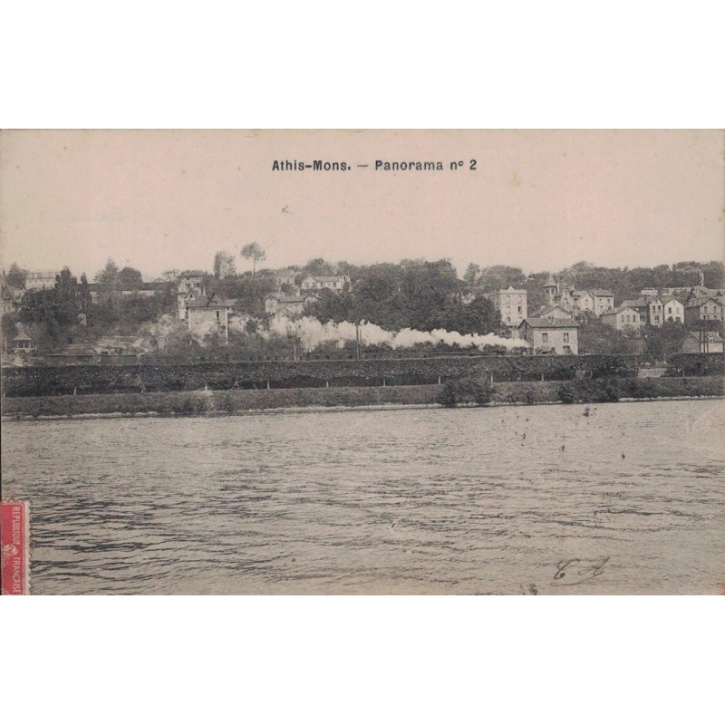 ATHIS-MONS - PANORAMA - CARTE DATEE DE 1908.