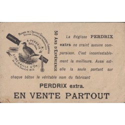 UZES - REGLISSE PERDRIX - A.PERDRIX - UZES - GARD - CARTE PUBLICITAIRE NON CIRCULEE.