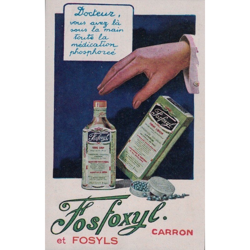 CLAMART - LABORATOIRE FOSFOXYL - CARRON ET FOSYLS - CARTE POSTALE AVEC PREO POUR UN DOCTEUR EN ISERE.