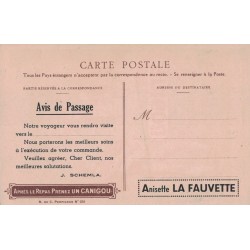 SAINT MARTIN DU CANIGOU - CANIGOU - LIQUEUR DE L'ABBAYE - CARTE POSTALE AVIS DE PASSAGE.
